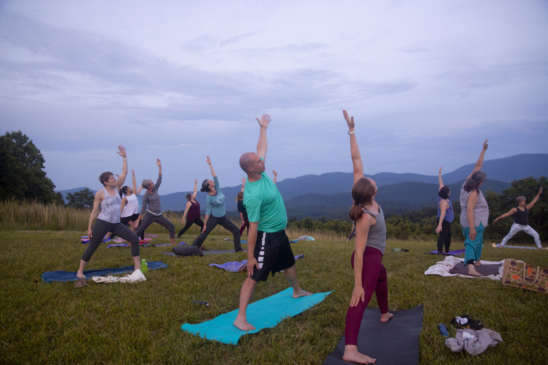 Yoga in the mountains